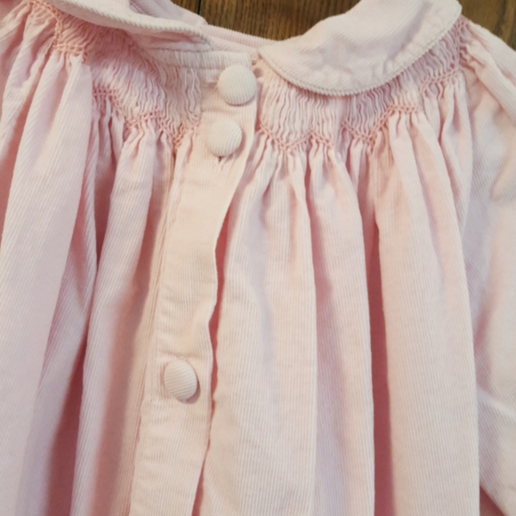 Pink vintage Winter smock dress - Picture 2 of 5